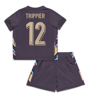 England Kieran Trippier #12 Replika Babytøj Udebanesæt Børn EM 2024 Kortærmet (+ Korte bukser)